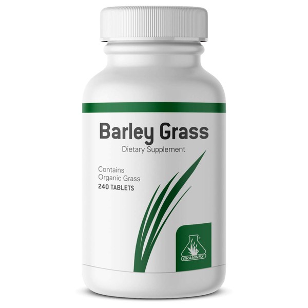 Graminex Barley Grass Tablets - Energy Boosting Greens Nutritional Supplement - Antioxidant-Rich Superfood with Multivitamin, Minerals, Amino Acids - 240 Tablets