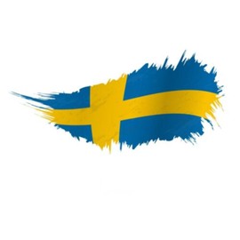 2 x Aufkleber Flagge Schweden Sweden "Airbrush" 8 x 5 cm Sticker Flagge Fahne Carsticker