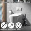 Comeon Ceramic Dog White/Black Toilet Brush and Holder Set, Plastic