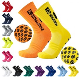 Professional Non-Slip Mid-Tube Yoga and Soccer Training Socks with Thick Towel Bottom Unisex 215 Fs/Sky Blue 20ea