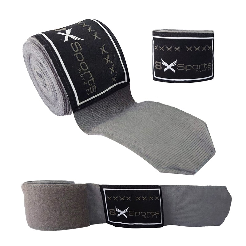 8Xsports Boxing Hand Wraps set 4.5 Meter Elasticated Thumb Loop