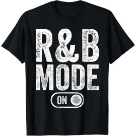 R&B Mode on Funny Soul Singer Gift Vintage Solid Blank Karaoke Music Lover T-ShirtColor: Multicolor, Size: 4 XL
