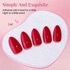 evpct Glossy Press on Nails Short Almond Short for Women,