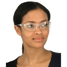 Galeton 11036 Rail Safety Glasses, Anti-Fog, Wrap-around, flexible temple, lightweight, Clear