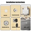 Drawer Lock, Security Cabinet Lock, with Key Different Cupboard Lock,