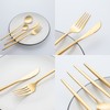 24 Piece Gold Silver Cutlery Set, Gold Flatware, Premium Stainless