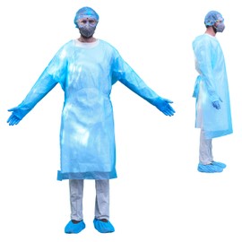 Aromis - Disposable CPE Isolation Gown with Thumb Loops - One Size Fits All
