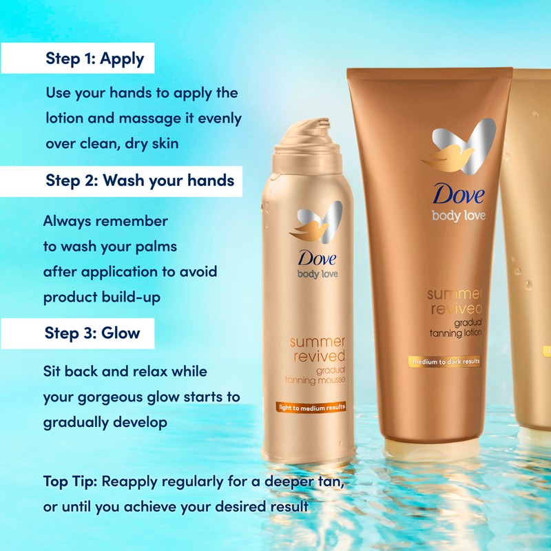 Dove Summer Revived Medium to Dark Gradual Tanning Lotion for