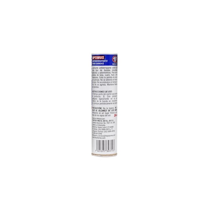 Cosmético para Bandas. Anti-derrapante Optimus® QUIMICA TF ® Barra sólida