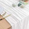 Asee'm Table Runner Cheesecloth 10FT Ivory Boho Gauze Fabric Rustic