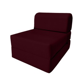 Danfuton Sleeper Chair Folding Foam Beds, Foldable Couch Sit Sleep 6 x 24 x 70 Burgundy