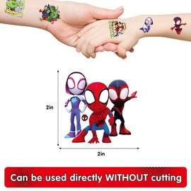 Kids Temporary Tattoo Party Supplies, 40pcs Cartoon Tattoos for Boys Girls, Removable Waterproof Cute Tattoo Stickers for Summer
