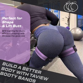 TAVIEW Occlusion Bands for Women, Butt and Hip Building, Blood Flow Restriction Bands, BFR Bundles, Best Fabric Resistance Bands for Exercising Buttocks, Squats, Thighs, Fitness