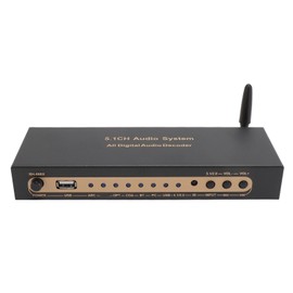 5.1 Channel Sound Decoder 192Khz/24Bit HD Multimedia Interface 4K ARC Optical Fiber Coaxial Analog Sound Decoder System 100‑240V EU Plug