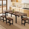Einhomn 7-Piece Dining Table Set, 63" Extendable Kitchen Room Table