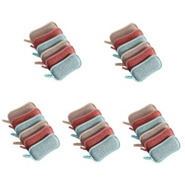 STOBAZA 30pcs Thicken Dish Sponges for Daily Use Reusable Kitchen Cleaning Sponges Strong Decontamination for Washing Dishes Pots and Sinks Multi and Linen Material