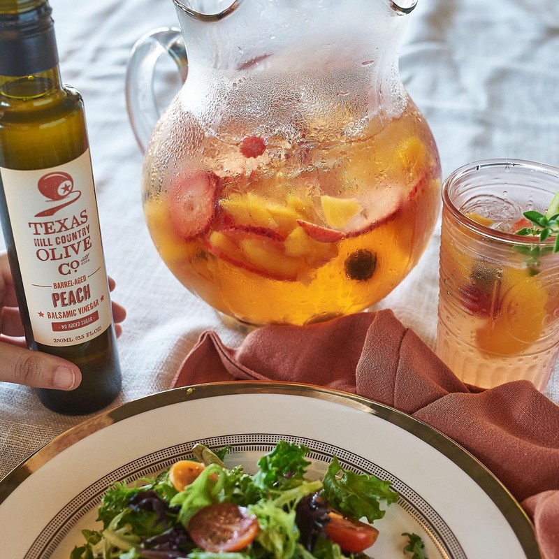 Peach Balsamic Vinegar - Gourmet Barrel Aged Infused Balsamic Vinegar