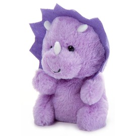 The Petting Zoo Triceratops Dinosaur Stuffed Animal Plushie, Nuggetz Animals, Purple Triceratops Dinosaur Plush Toy 6 inches