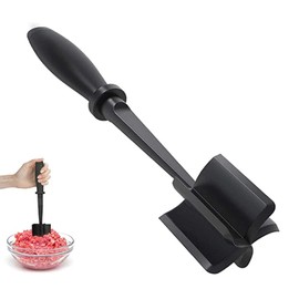 Masher and Chopper Heat Resistant Potato Masher Multifunctional Minced Meat Meat Chopper Durable Chopper for Stirring Minced Meat Hamburgers Vegetables Turkey Companionable Black