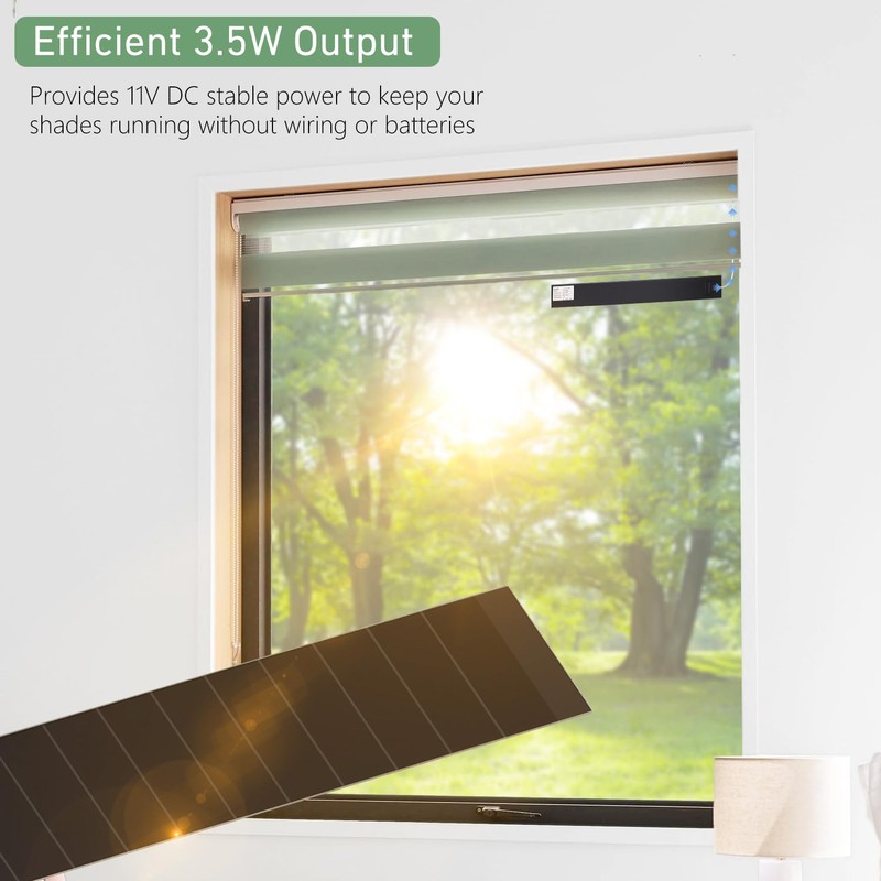 11V 3.5W Solar Panel for Motorized Shades – Dual DC