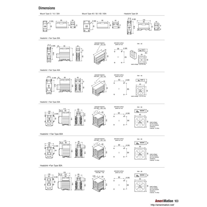 KSR5080ZD, Solid State Relay, Over Temperature Alarm, Single Phase, Zerocross,