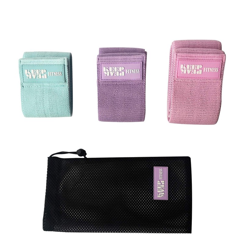 KEEPPEAK Resistance Booty Bands Set: 3 Non-Slip Fabric Exercise Bands