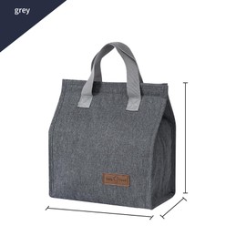 2 pcs Lunch Bag Insulated, Lunch Box Bag, Reusable Lunch Tote Bag, lunch bag with ice pack，thermal lunch bag，Lunch Box Container Bag Insulated for Women, Men, Work, Office, Travel - Grey