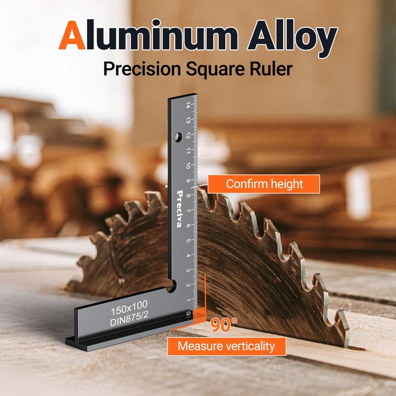 150x100mm Precision Right Angle Positioning Block, Preciva Aluminium Square, Layout
