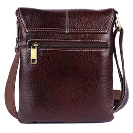 SUNLEXA Real Leather Crossbody Bags for Women, Travel Purse Crossover Long Over the Shoulder Sling Womens Purses. (Brown)