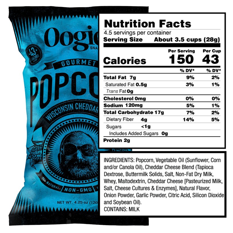 Oogie's Gourmet Popcorn | 12 Pack | Wisconsin Cheddar 1848