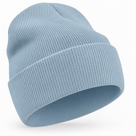 Dumrotite Cotton Beanie Hat for Women Men, Double Warm Knit Winter Hats, Fisherman Slouchy Ski Cuffed Beanies Skull Cap Light Blue