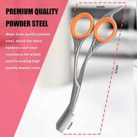 LePinko Tijeras para recortar cejas con peines, regalos para hombres y mujeres, relleno de calcetines, color negro