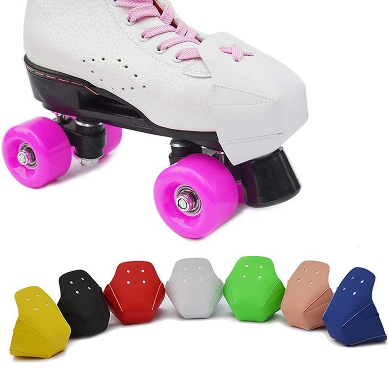 2 Pair Toe Guards Protectors PU Leather Roller Skate Protectors