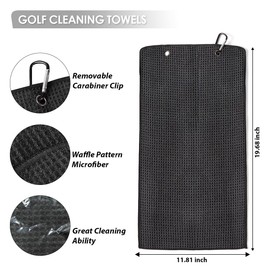 Golf Club Accessory Set,Golf Cleaning Kit with Golf Towel,Club Brush, 2 Golf Line Stencils,4 Permanent Markers,Tee Holder,Putting Alignment Marker,Golf Ball Cleaning Pouch
