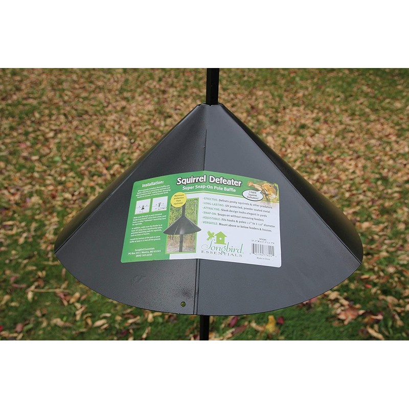 Songbird Essentials 14 Inch Squirrel Defeater Snap-On Pole Baffle