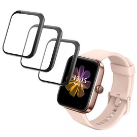 onetuo Compatible for Tensky Smartwatch Screen Protector,Giaogor 3D Full Coverage PET Soft Screen Protector Film Compatible with Tensky TK01 Smartwatch 1.5 inch (Black-3pk)