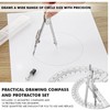 Zonon 12 Set Student Protractor and Compass Set, Student Geometry