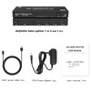 4K@60Hz HDMI Splitter 1 in 4 Out,Dual Power Supply DC5V1A+USB-C