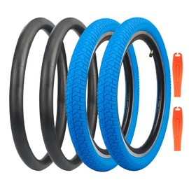 MAKELEN Kids Bike Tire 2 Tires and 2 Tubes 20x2.125 (57-406) Folding Tire for Kids Bikes Compatible Fits Most Kids Bikes Blue