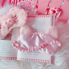 UTENEW 2 Pack Pink Pig Sleeping Eye Mask Blindfold Soft Light-Blocking Night Eye Covers, Silky Comfortable Elastic Band, for Travel, Nap Time, Night's Rest