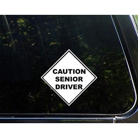 Diamond Graphics Caution Senior Driver Decal 5-3/4" x 5-3/4"