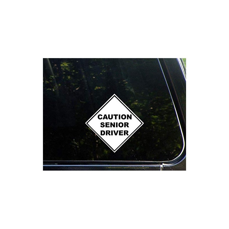 Diamond Graphics Caution Senior Driver Decal 5-3/4" x 5-3/4"