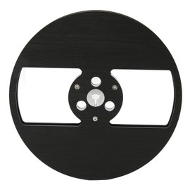 1/4 7 Inch Empty Reel Aluminum Alloy 2 Hole Opening Machine Part Tape Takeup Reel for TEAC Black
