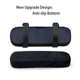 2Pc Memory Foam Armrest Cushions Support Elbow Arm Rest Cover Chair Armrest Pad