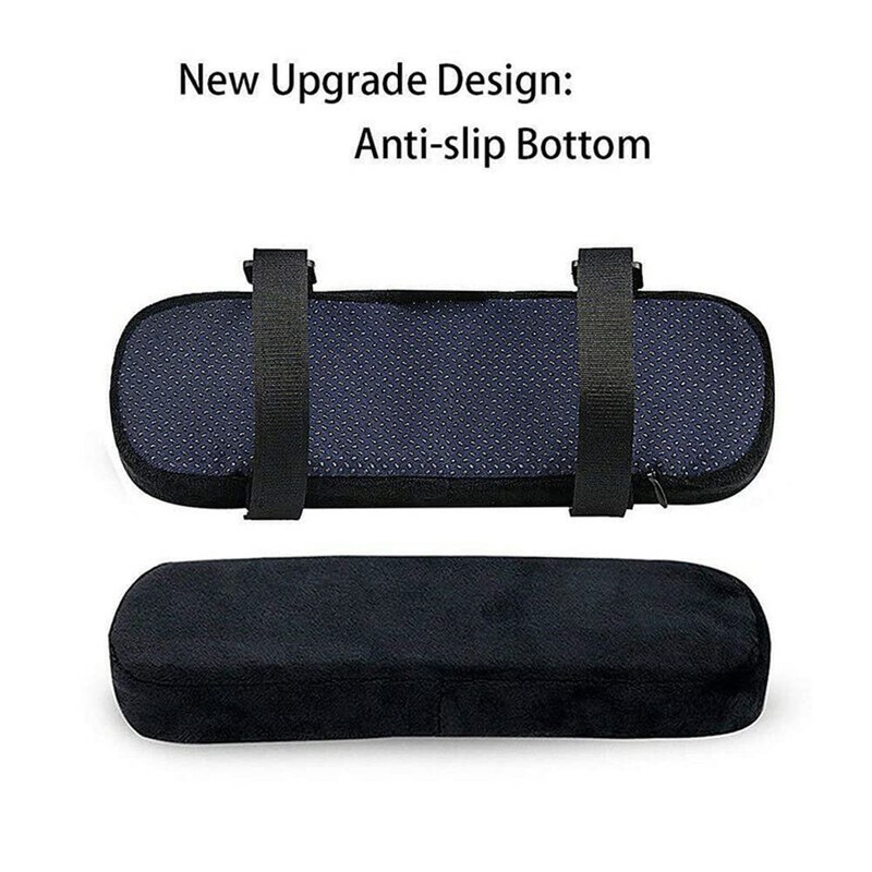 2Pc Memory Foam Armrest Cushions Support Elbow Arm Rest Cover