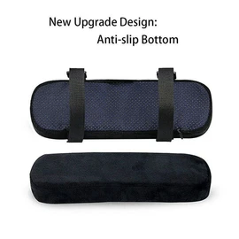 2Pc Memory Foam Armrest Cushions Support Elbow Arm Rest Cover Chair Armrest Pad
