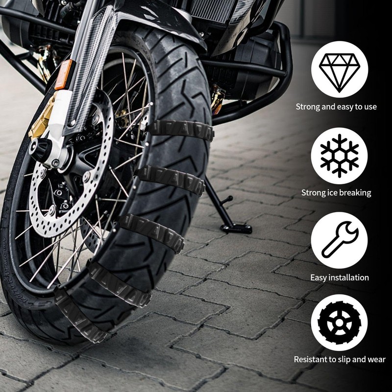 Pack of 20 Tyre Chains, Plastic Snow Chains, Durable Snow