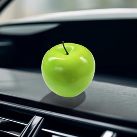 ZIMISI Cute Apple Car Dashboard Decoration Ornament, Funny Center Console Decoration Accessories, Universal Fruit Themed Car Ornament for Vehicle Desk Office (Green Apple)