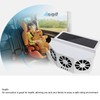 Car Exhaust Fan Solar Powered 3 Fans Ventilation Cooling Odor