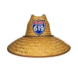 NICERIDE Straw Sun Hat 'Interstate 619' for Beach and Work, Unisex, Natural